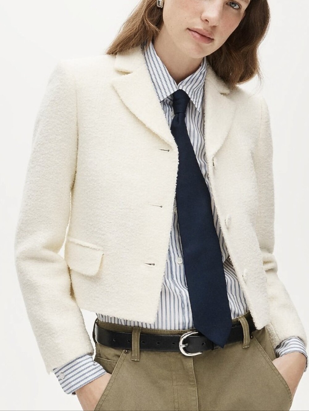 NWT J. Crew Lenore lady blazer in bouclé tweed
